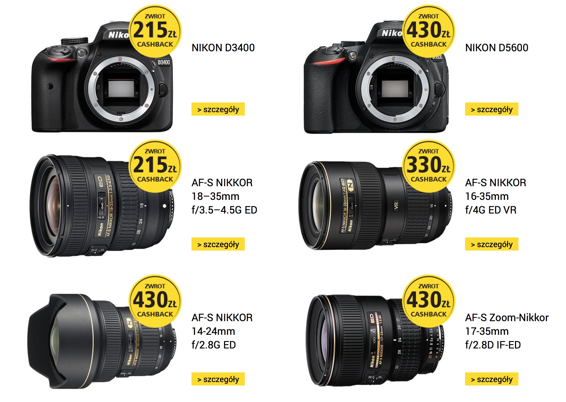 В этом году в кэшбеке Nikon участвуют две камеры и 15 объектов