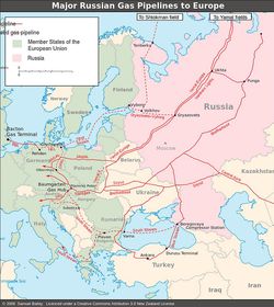 Основні газопроводи Східної Європи і їх з'єднання з Північними Потоками, фото: Samuel Bailey, CC BY 3
