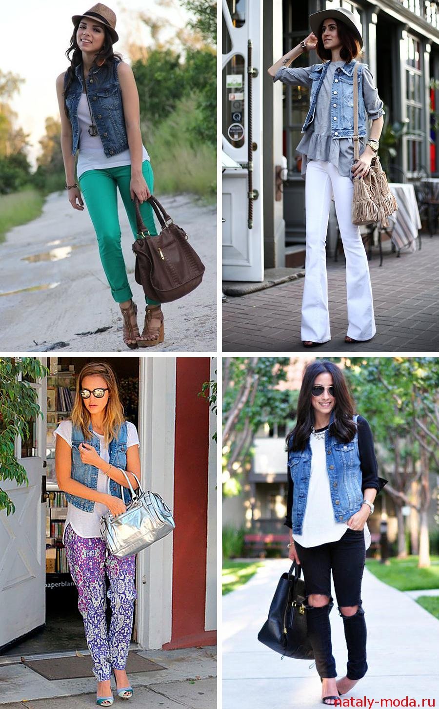 Дуже добре   джинсові жилети   виглядають з різноманітними однотонними сукнями