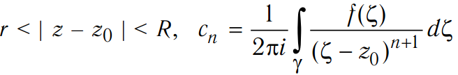 де    f (z) - аналітична функція в кільці   (N = 0, ± 1, ± 2,